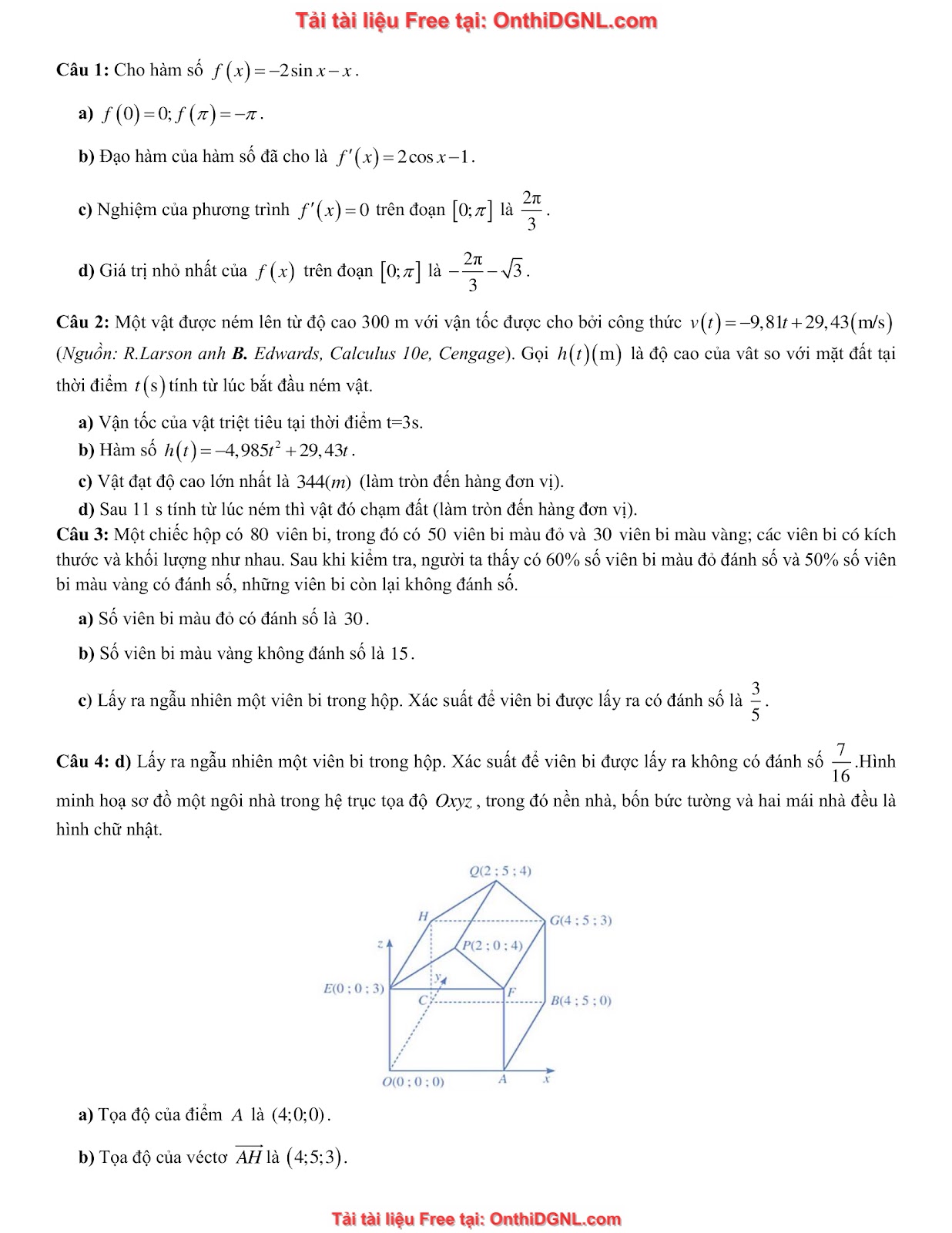 32 đề phát triển minh họa môn toán - có đáp án