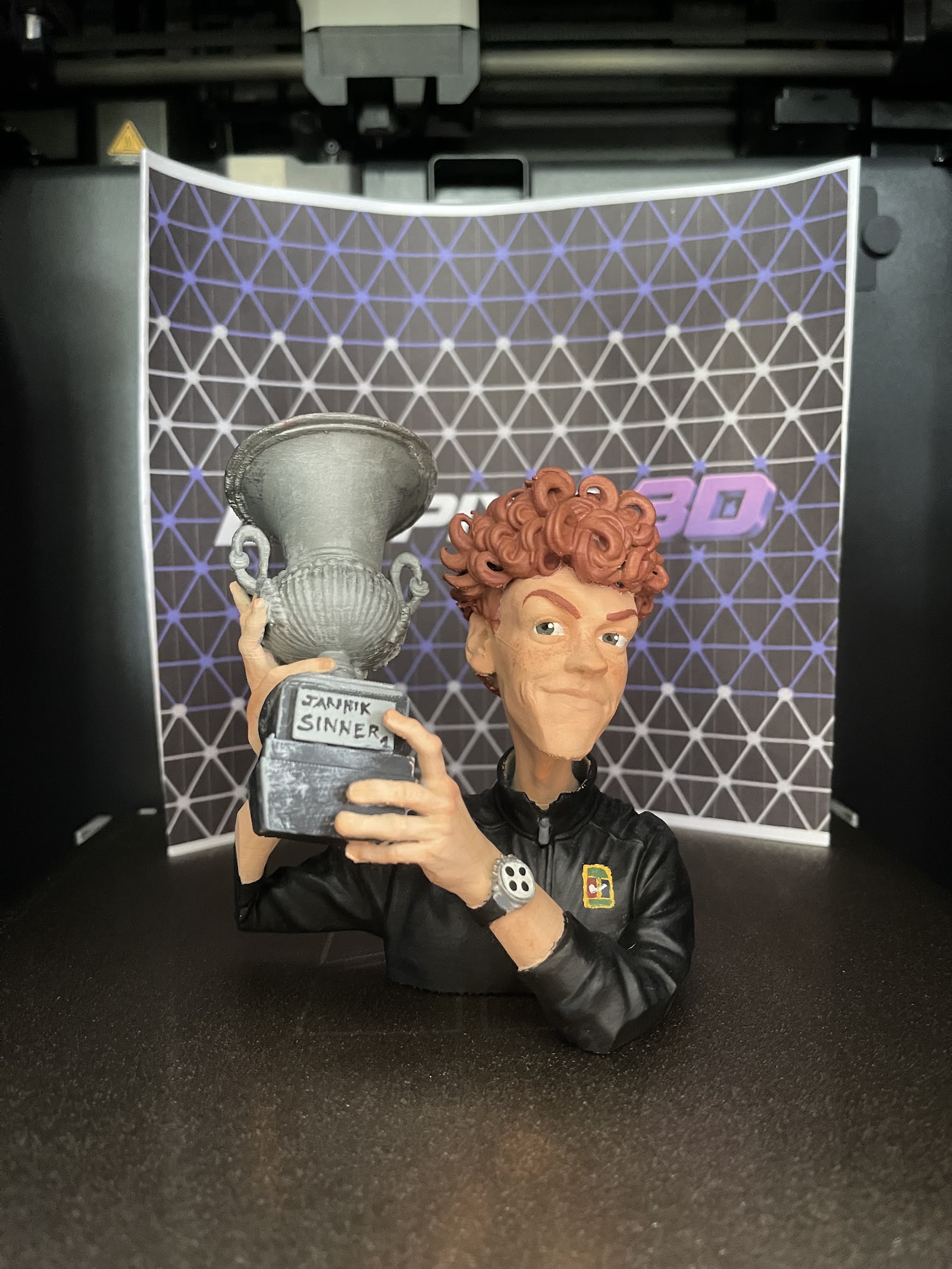 Jannik Sinner 3D Figure/Caricature - Roma Edition