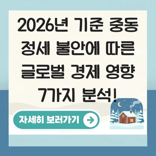 중동 정세 불안에 따른 글로벌 경제 영향 대표 이미지