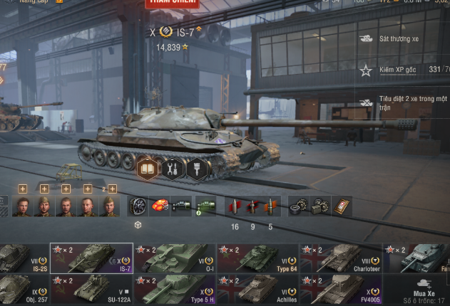 Bán acc World of Tanks PC 4 tank cấp X gồm IS-7, FV4005, Typ...