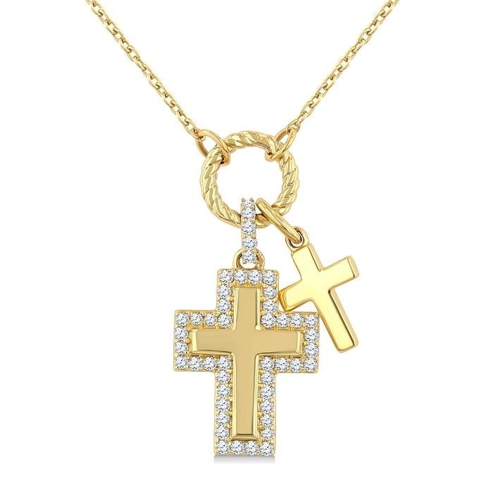 Cross Charm Diamond Fashion Pendant