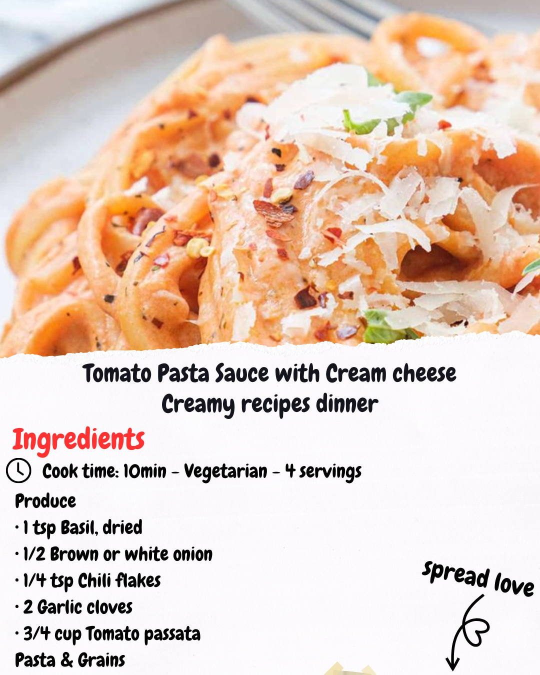 Tomato Pasta Sauce with Cream cheese Creamy recipes dinner