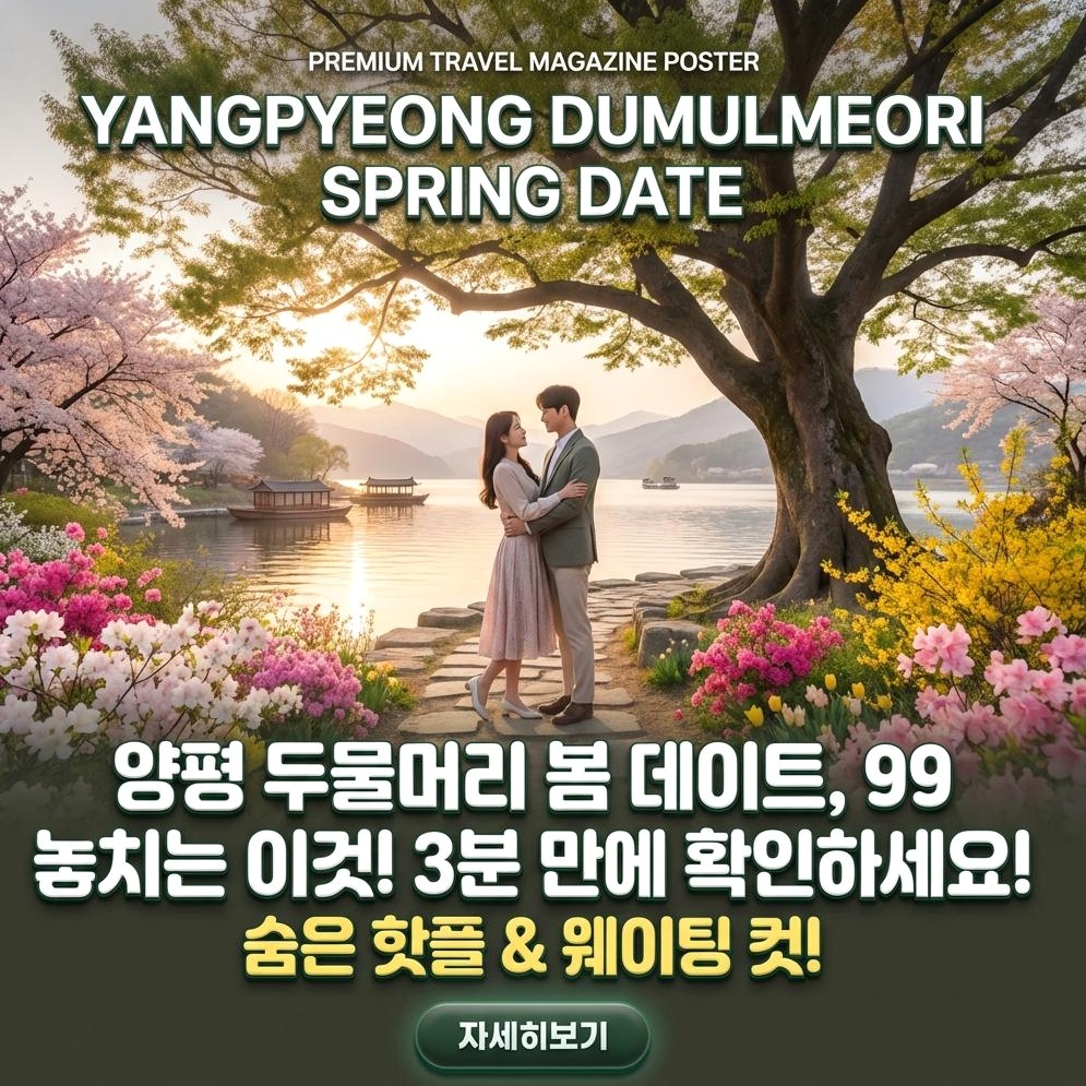 2026 양평 두물머리 봄 데이트: 완벽 코스 & 인생샷 스팟 가이드