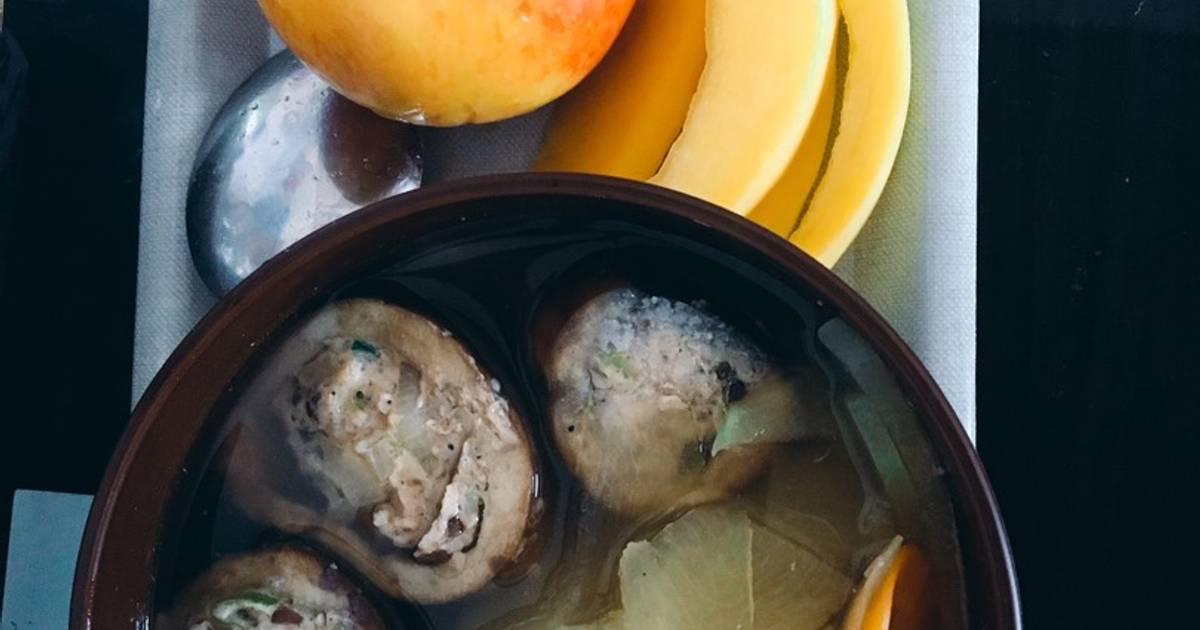 Bữa tối eatclean với canh bầu nấu tôm, cà tím nhồi thịt hấp❤️