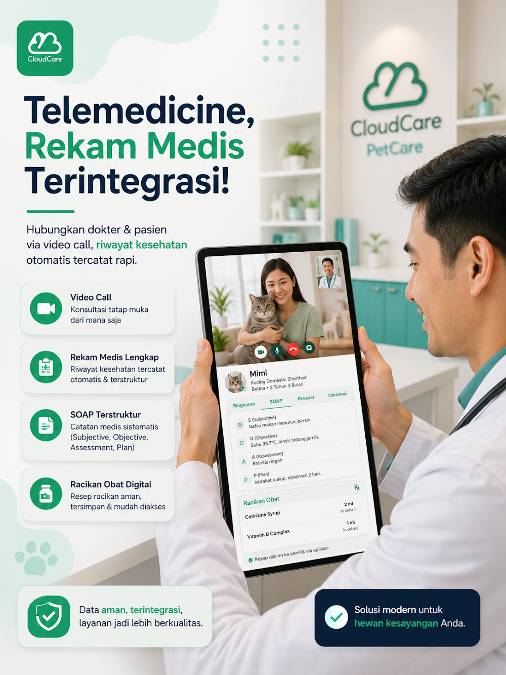Telemedicine dokter hewan CloudCare PetCare