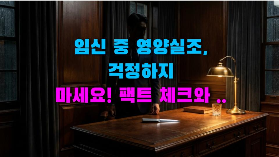 임신 중 영양실조, 걱정하지 마세요! 팩트 체크와 현명한 대처법