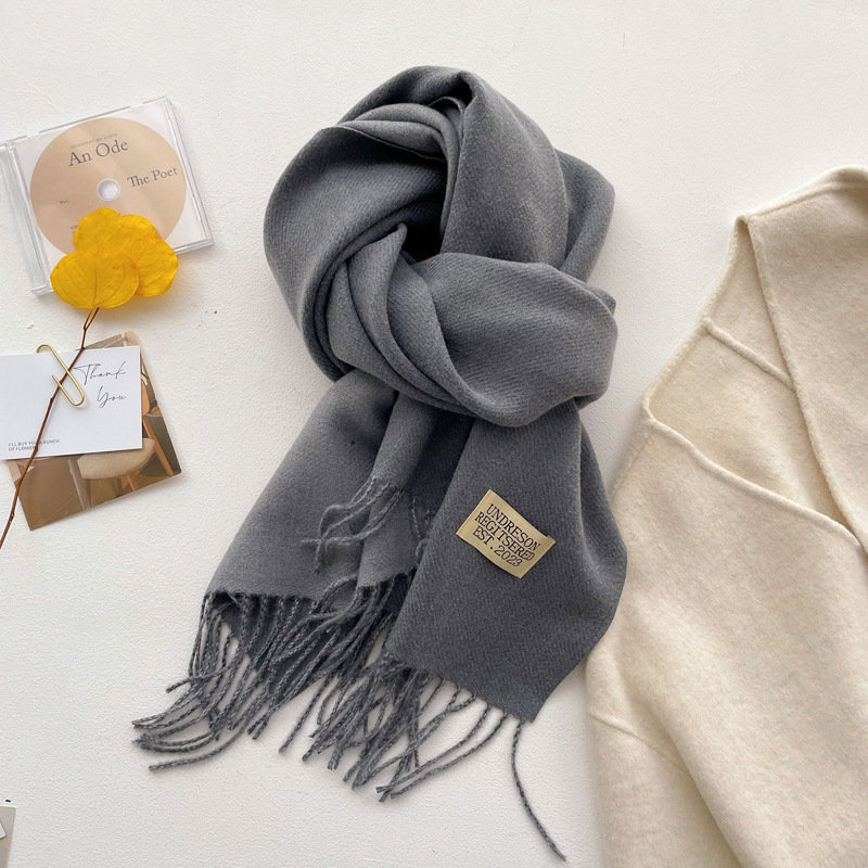 Double-sided scarf made of cashmere imitation, 200x65cm