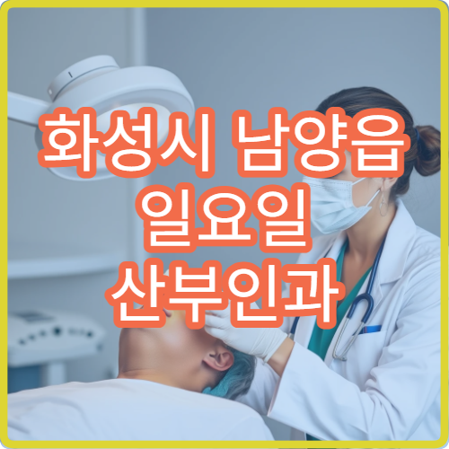 화성시 남양읍 일요일 산부인과 병원 안내 공휴일 산부인과 안내