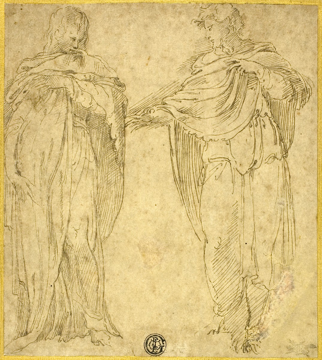 Two Standing Draped Figure 1540 60