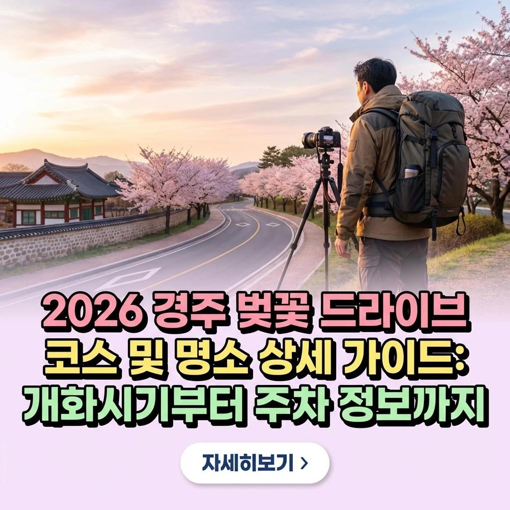 2026 경주 벚꽃 드라이브 & 명소: 완벽 가이드