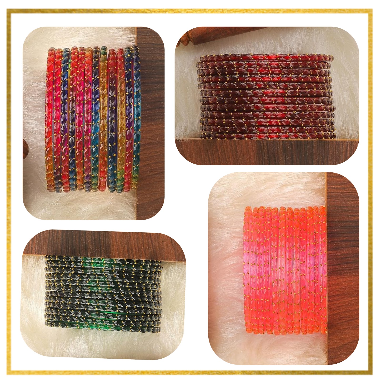 Rain Drop Glass Bangles – Close Detail