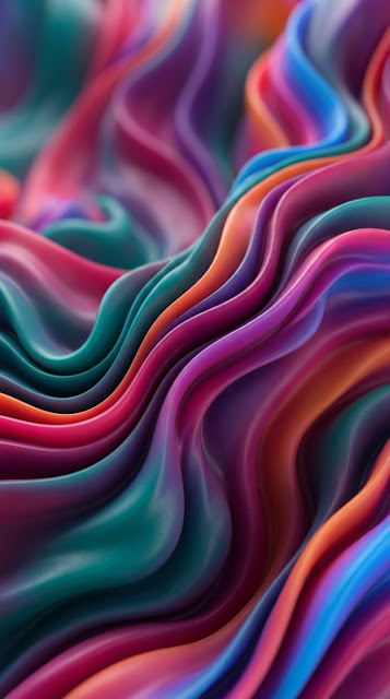 Abstract Colorful Fluid Flowing Waves Background Texture - Free mobile Wallpaper