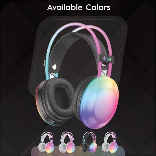 U&i Avatar Series 120 Hours Music Time Bluetooth Headphone | ENC & RGB Lights