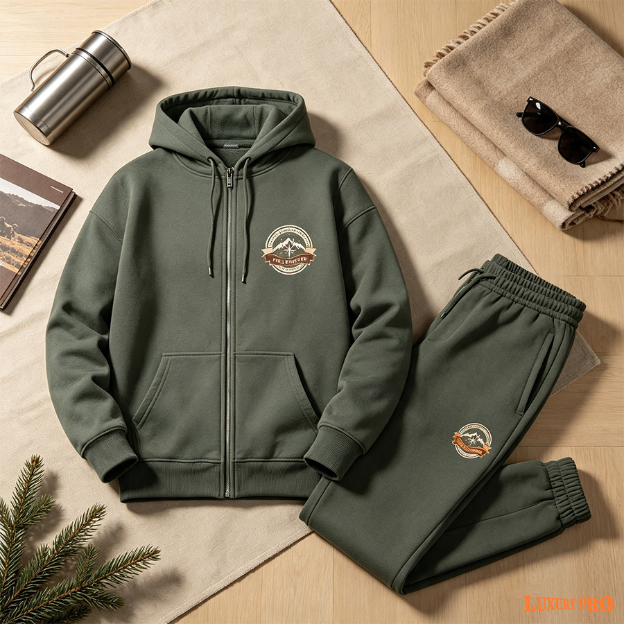 AOP GTS Zip up Hoodie with Double Hoods 230g + GTS Sweatpants