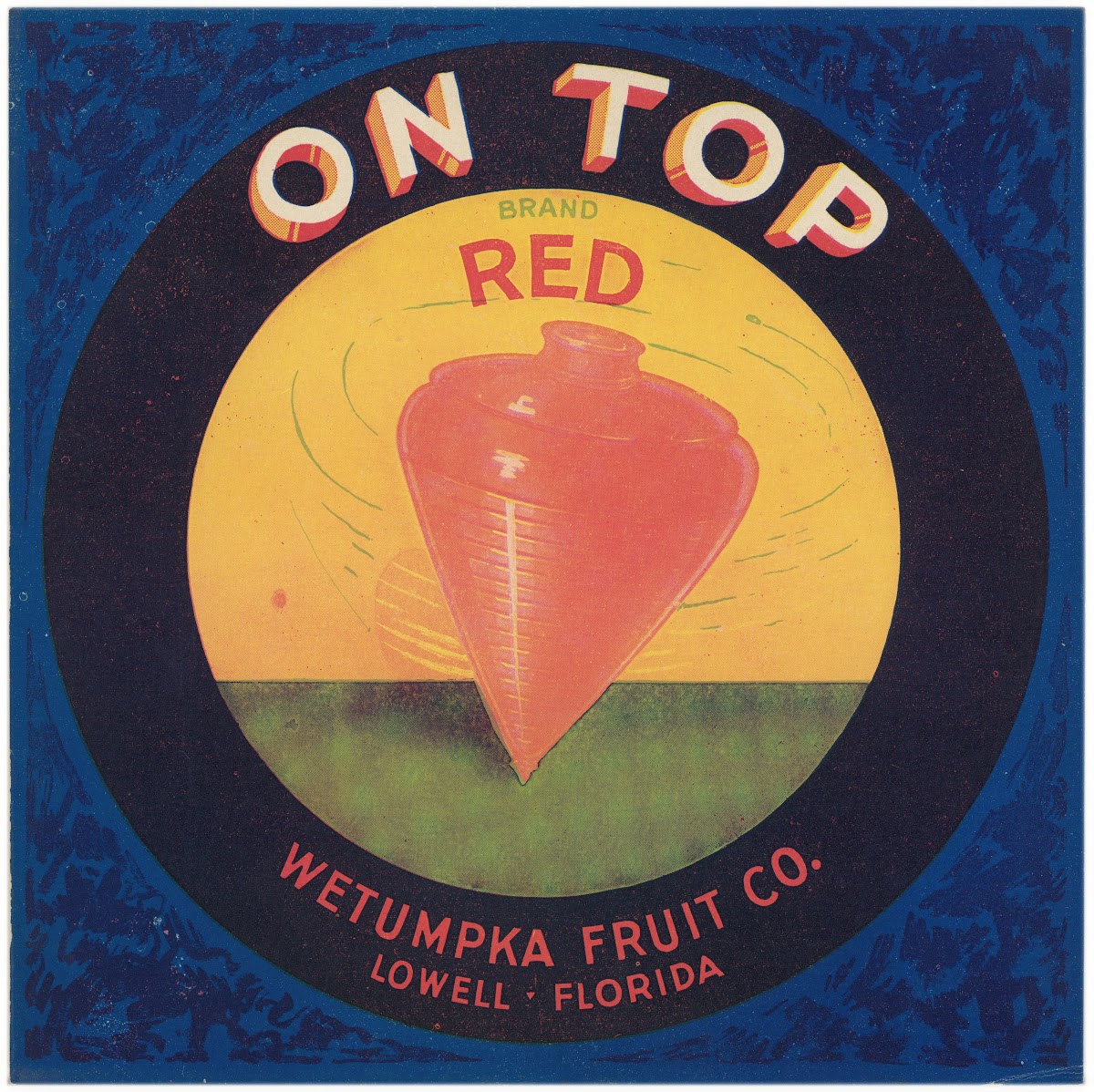 On Top Brand  Red Label Citrus Label 1930 1950
