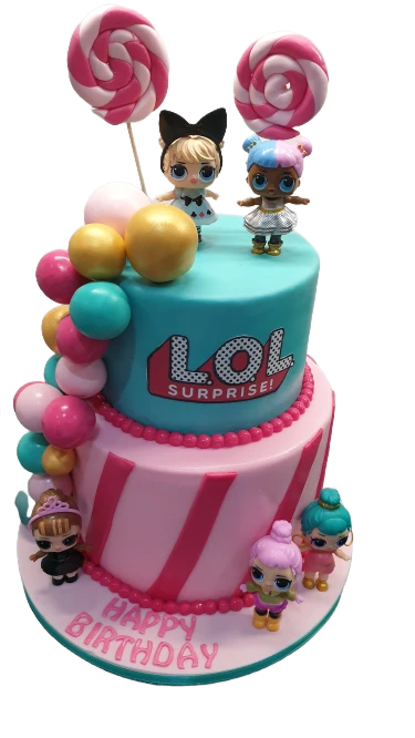 LOL Surprise 2 Tier Birthday Cake CB-NC380