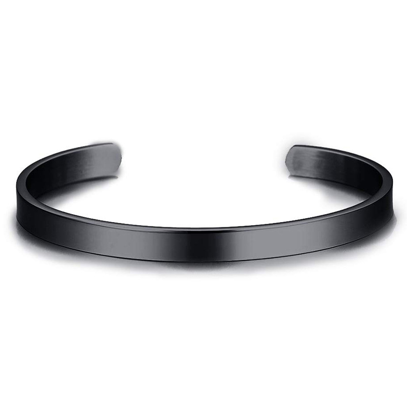 Armband aus Edelstahl, offen, glatte Oberfläche