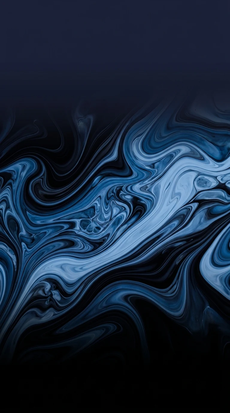 Abstract Swirling Deep Blue Fluid Art Wallpaper - Free 4K mobile Wallpaper