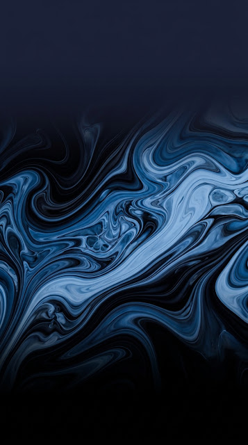 Abstract Swirling Deep Blue Fluid Art Wallpaper - Free mobile Wallpaper