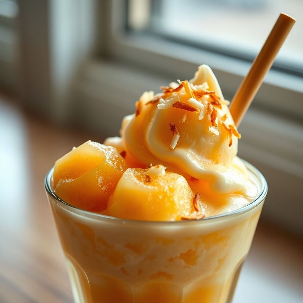 Easy Thai Tea Ice Cream Recipe with Toasted Coconut Topping (No-Churn!)