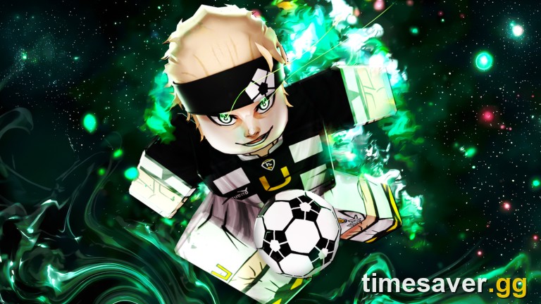 Blue Lock: Rivals official artwork of a blond player in a headband dribbling inside a green aura