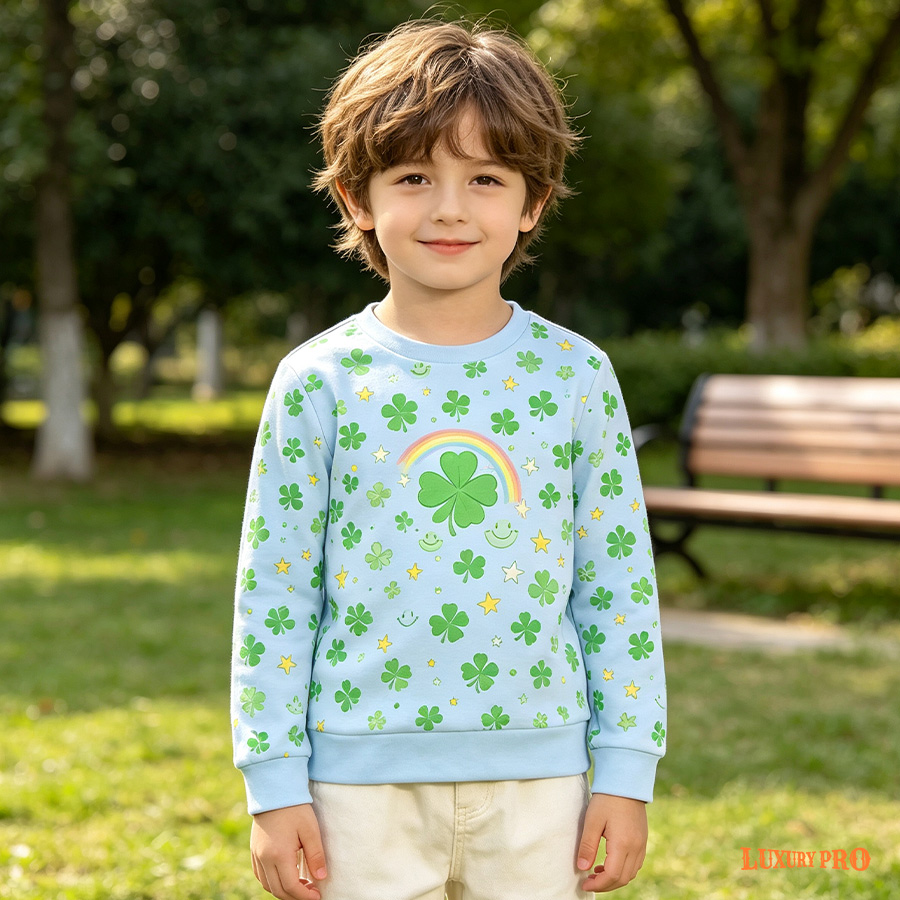 AOP YF Kids Crew Neck Sweatshirt