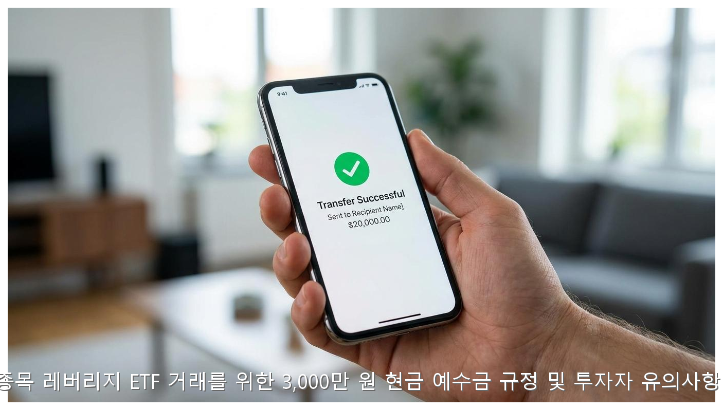 단일종목 레버리지 ETF 거래를 위한 3,000만 원 현금 예수금 규정 및 투자자 유의사항 분석 핵심 안내 및 분석 인포그래픽 (8)