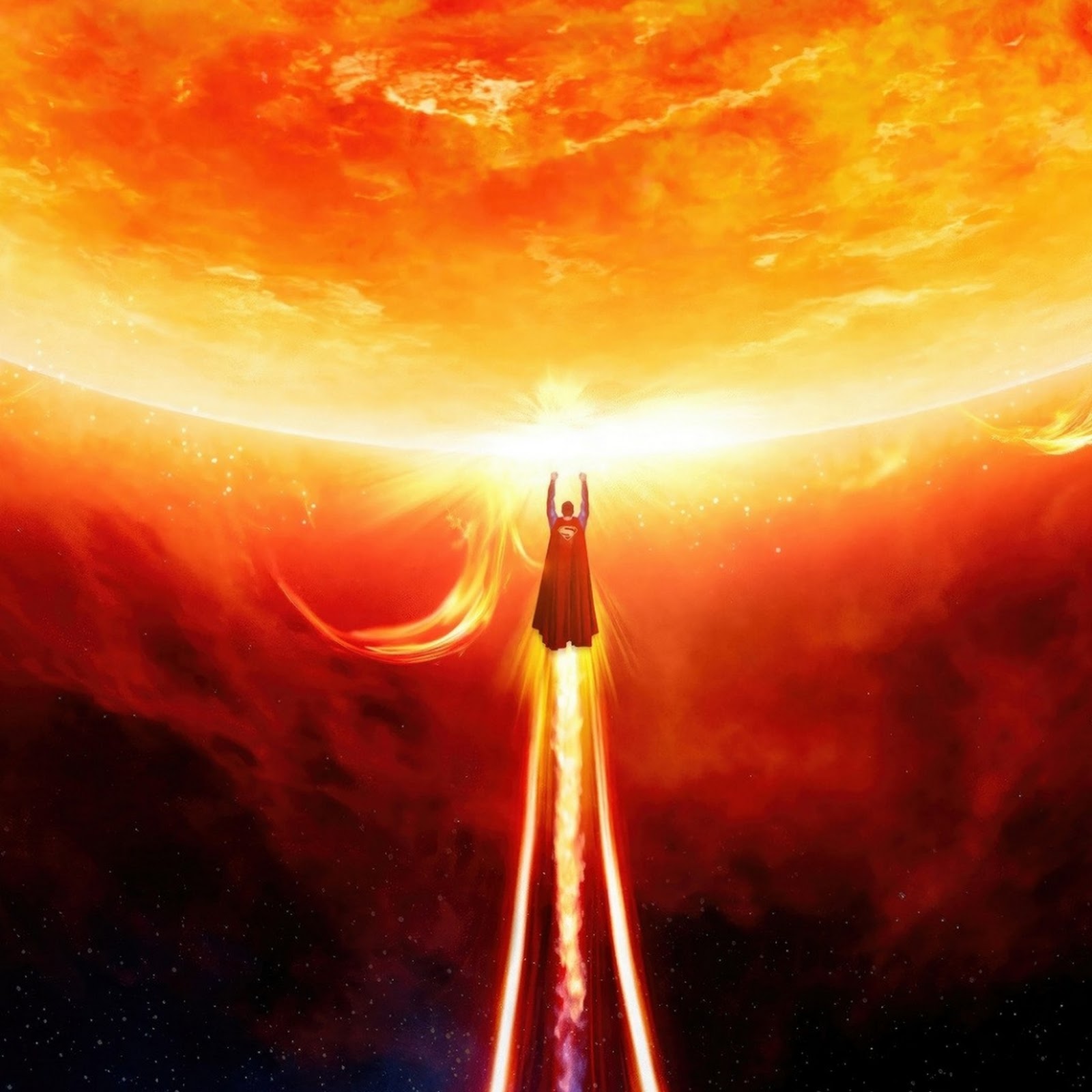Download Superman Flying Into the Sun iPhone