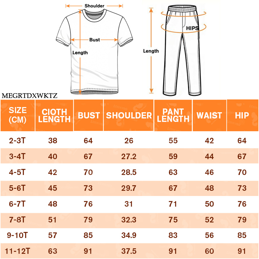 AOP Children's Short Sleeve & Sweatpants Pajama Set