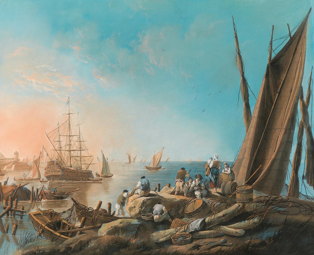 At the mouth of the River Tagus 1789