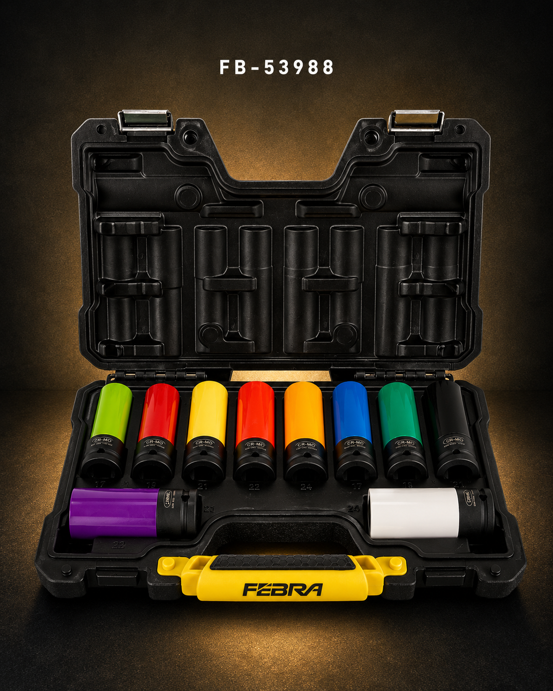 SET DE 10 VASOS DE IMPACTO DE 1/2" ESPECIAL EXTRACCIÓN RUEDAS
