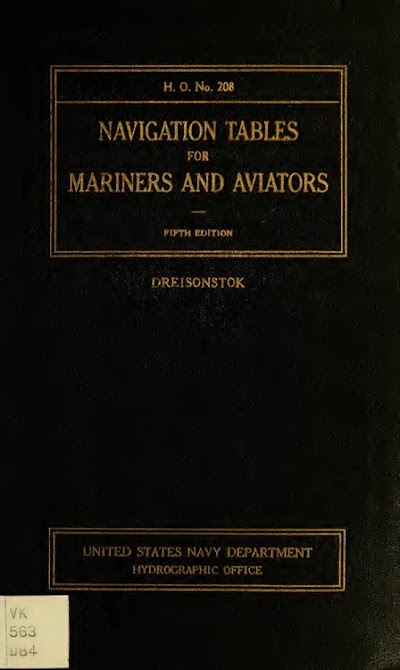 navigation tables for mariners and aviators 1940