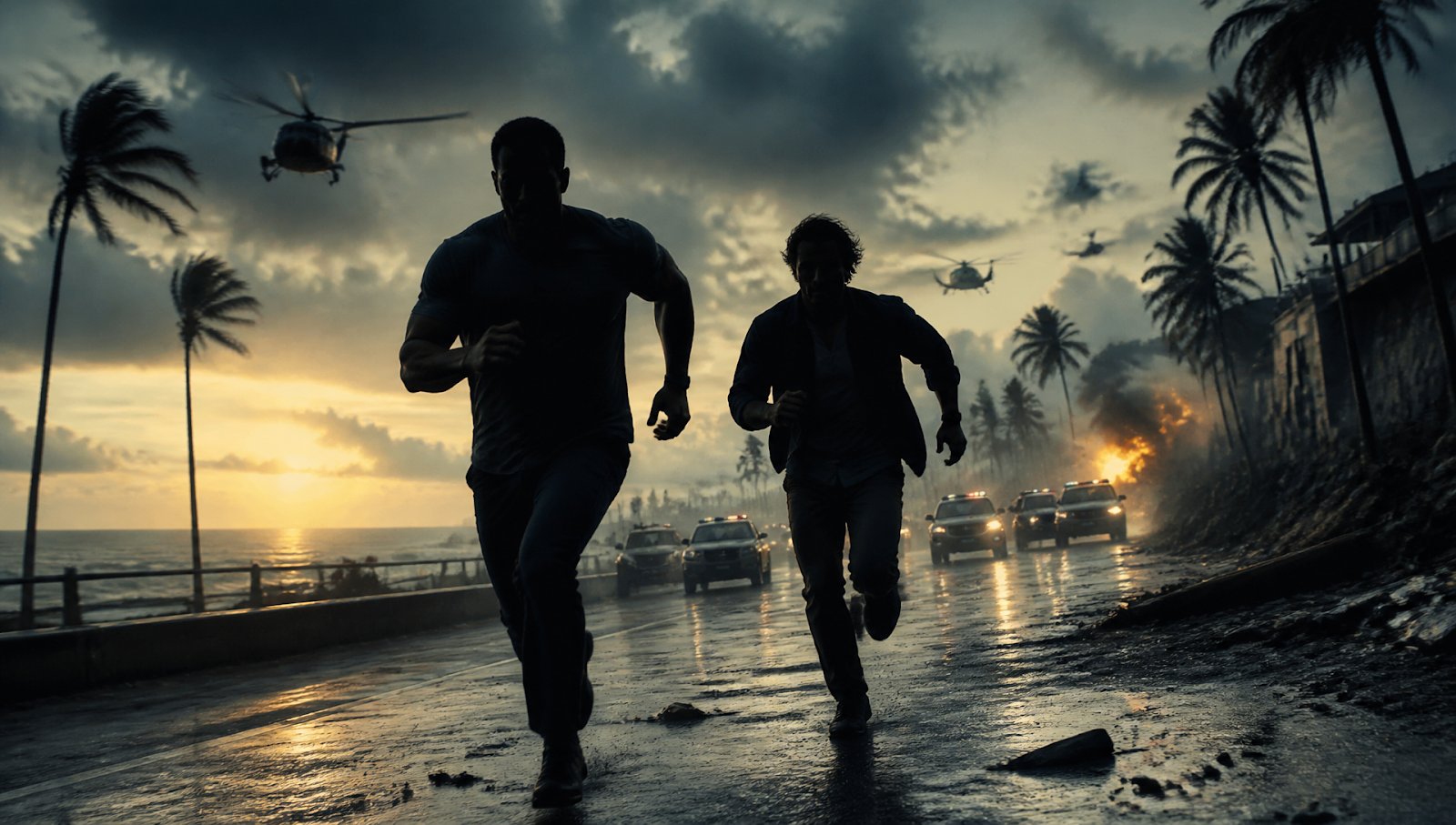 Alan Ritchson and Owen Wilson in the upcoming movie Runner