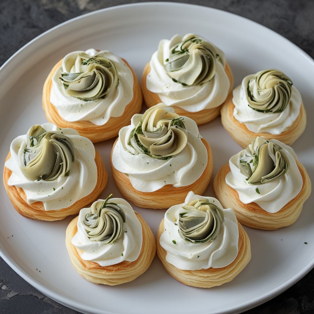 Whipped Feta & Artichoke Heart Puff Pastry Swirls with Lemon Zest
