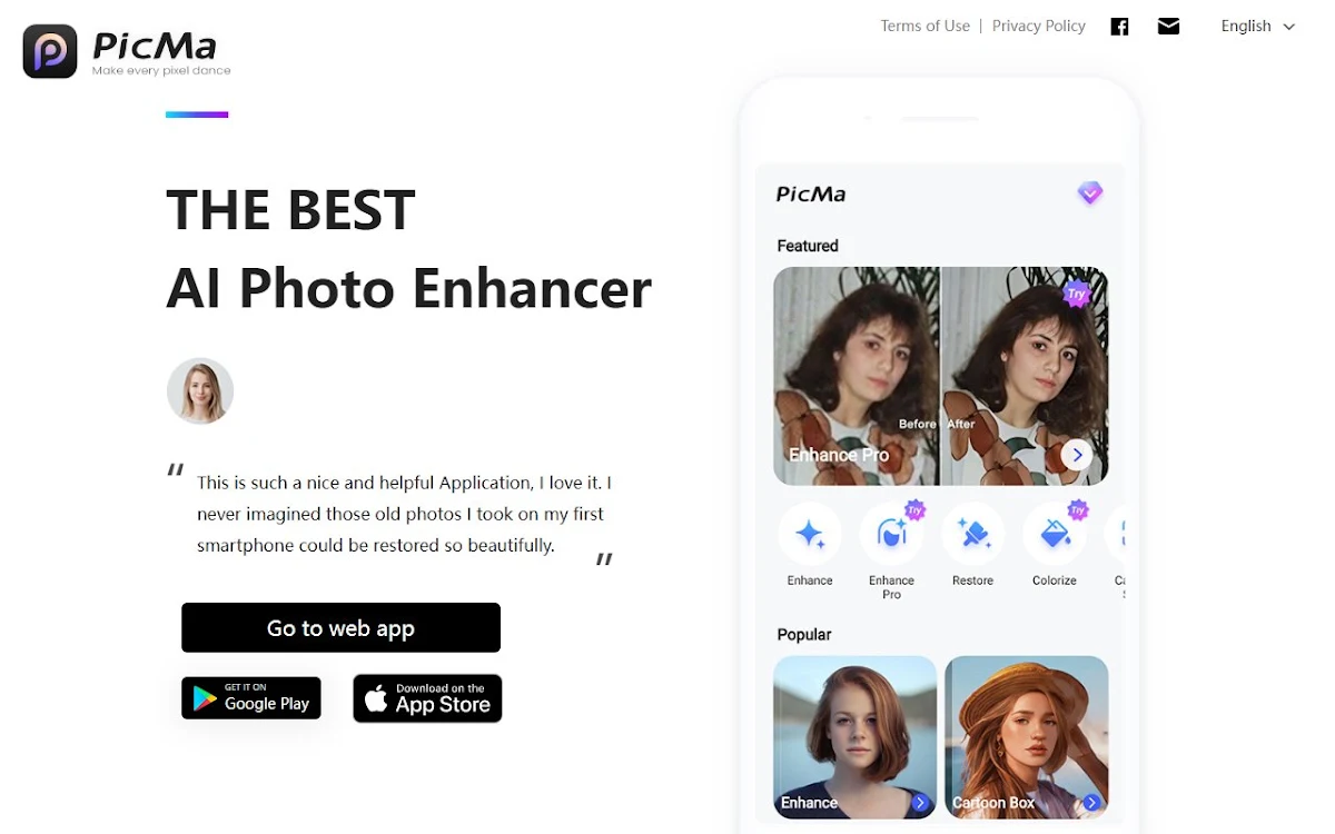 Captura de PicMa - AI Photo Enhancer & Remini