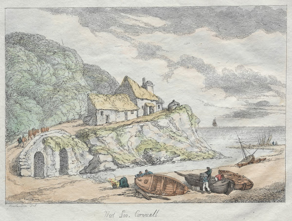 Rowlandsons Sketches from Nature West Loo Cornwall 1822