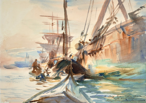 Unloading Boats 1904
