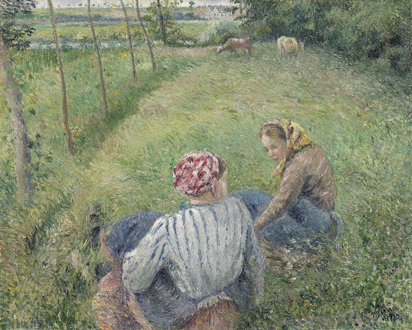 Young Peasant Girls Resting in the Fields near Pontoise 1882