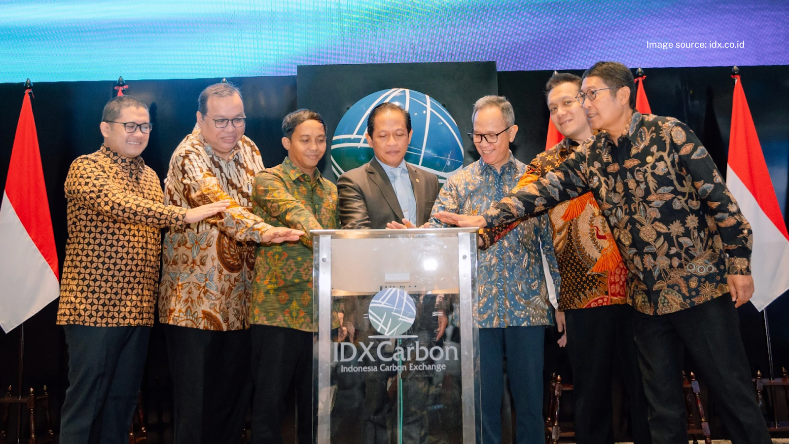 Officials and stakeholders gather to inaugurate IDXCarbon, Indonesia's Carbon Exchange, highlighting the country's commitment to sustainability and carbon trading initiatives. The event marks a significant step in fostering a greener economy through regulated carbon offset mechanisms.