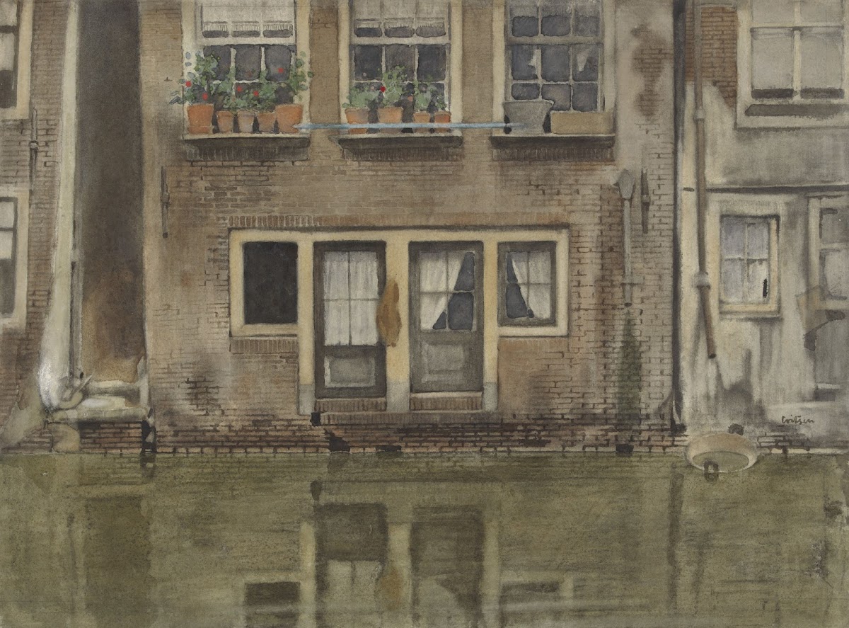 Huizen aan een gracht te Amsterdam 1870   1923