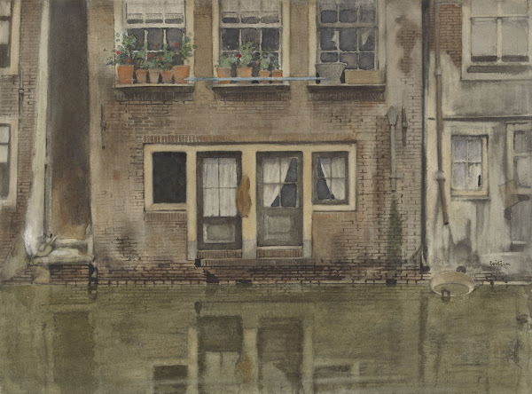 Huizen aan een gracht te Amsterdam 1870   1923