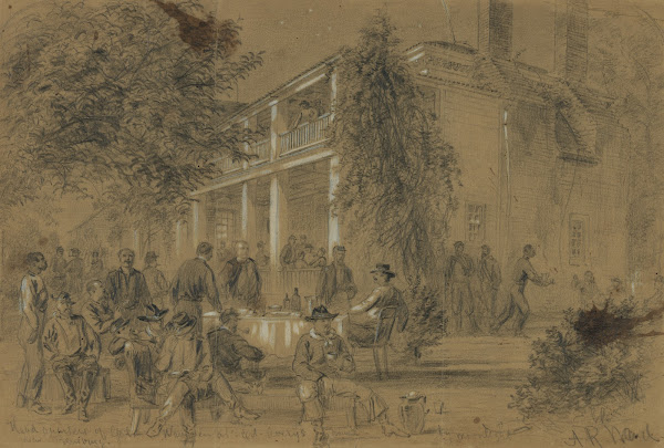 Headquarters of Genl Warren at Col Averys house near Petersburg 1864