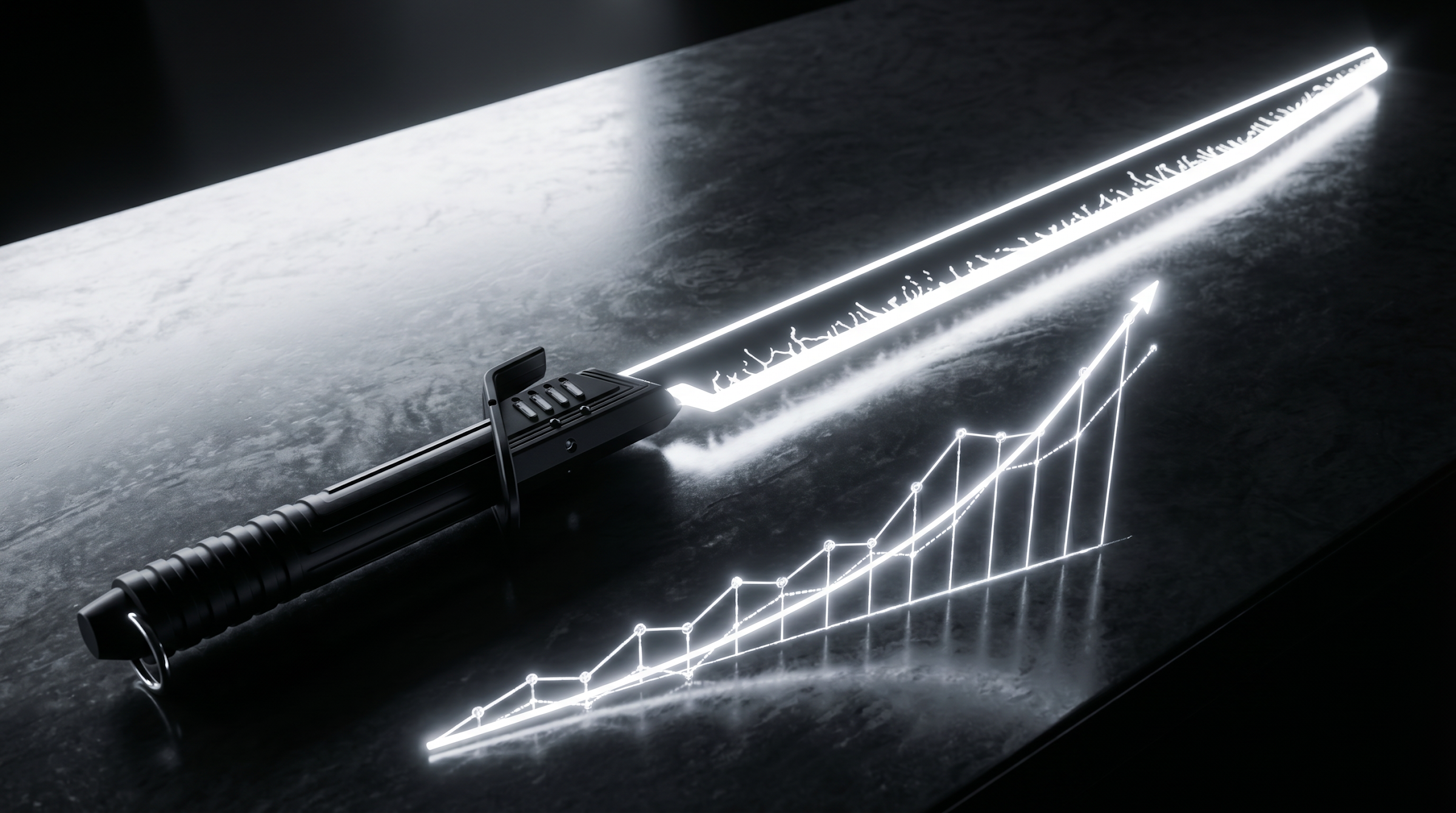 SWA Saber against an upward chart representing tracked affiliate growth