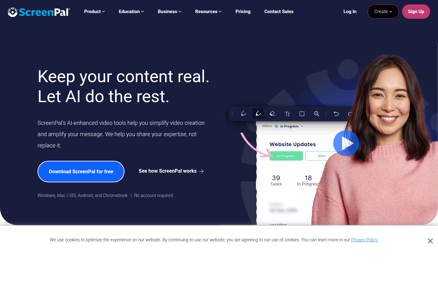 ScreenPal 메인 페이지