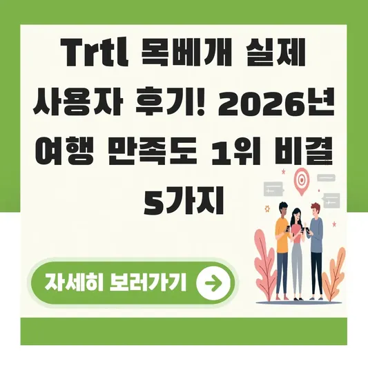 trtl 목베개 실제 사용자 후기