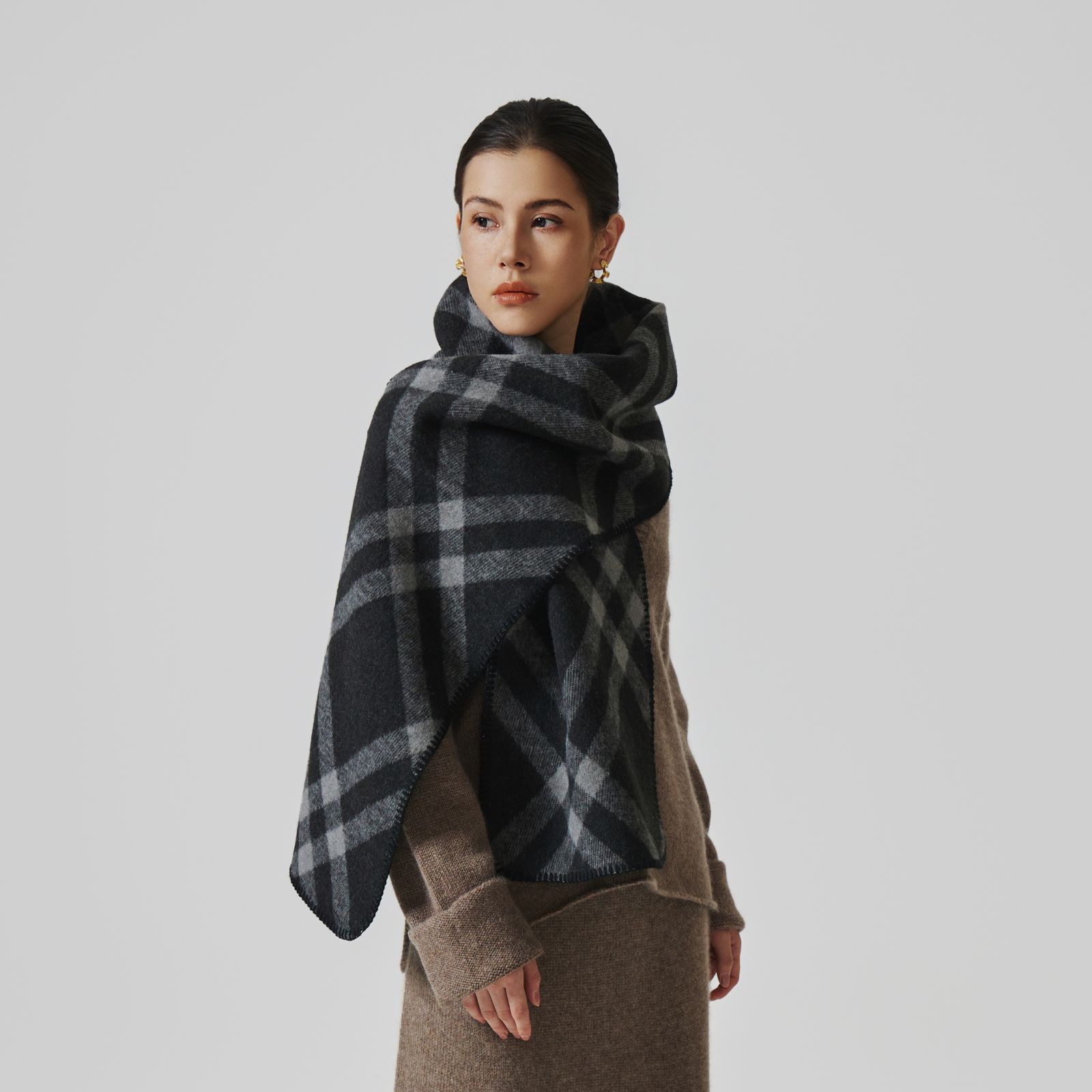 Wool Scarf, 185x30 cm, 10% Wool