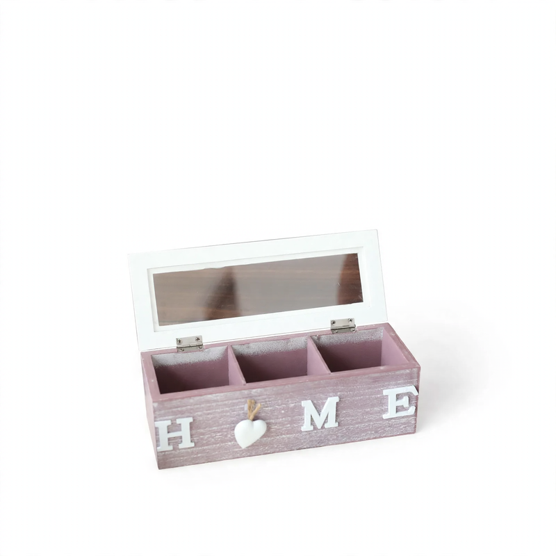Holz-Aufbewahrungsbox mit Fächern, modernes Design