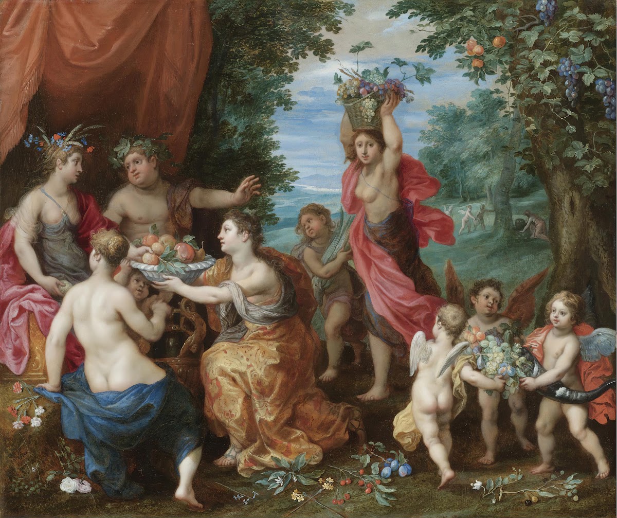 A Bacchanal With Ceres Bacchus And Venus
