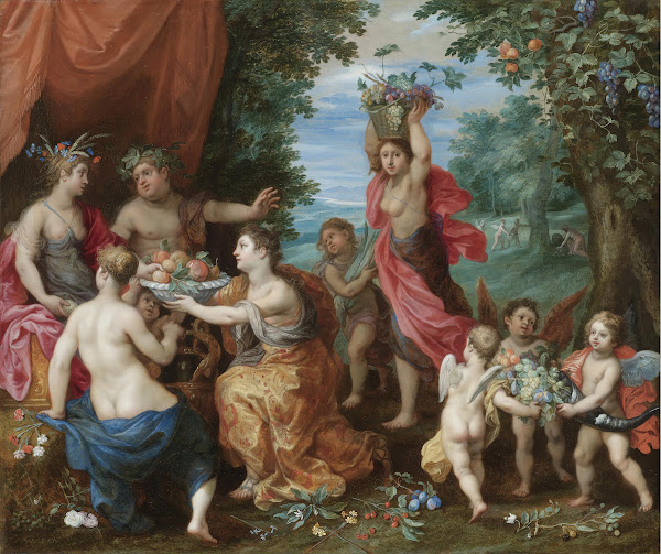 A Bacchanal With Ceres Bacchus And Venus