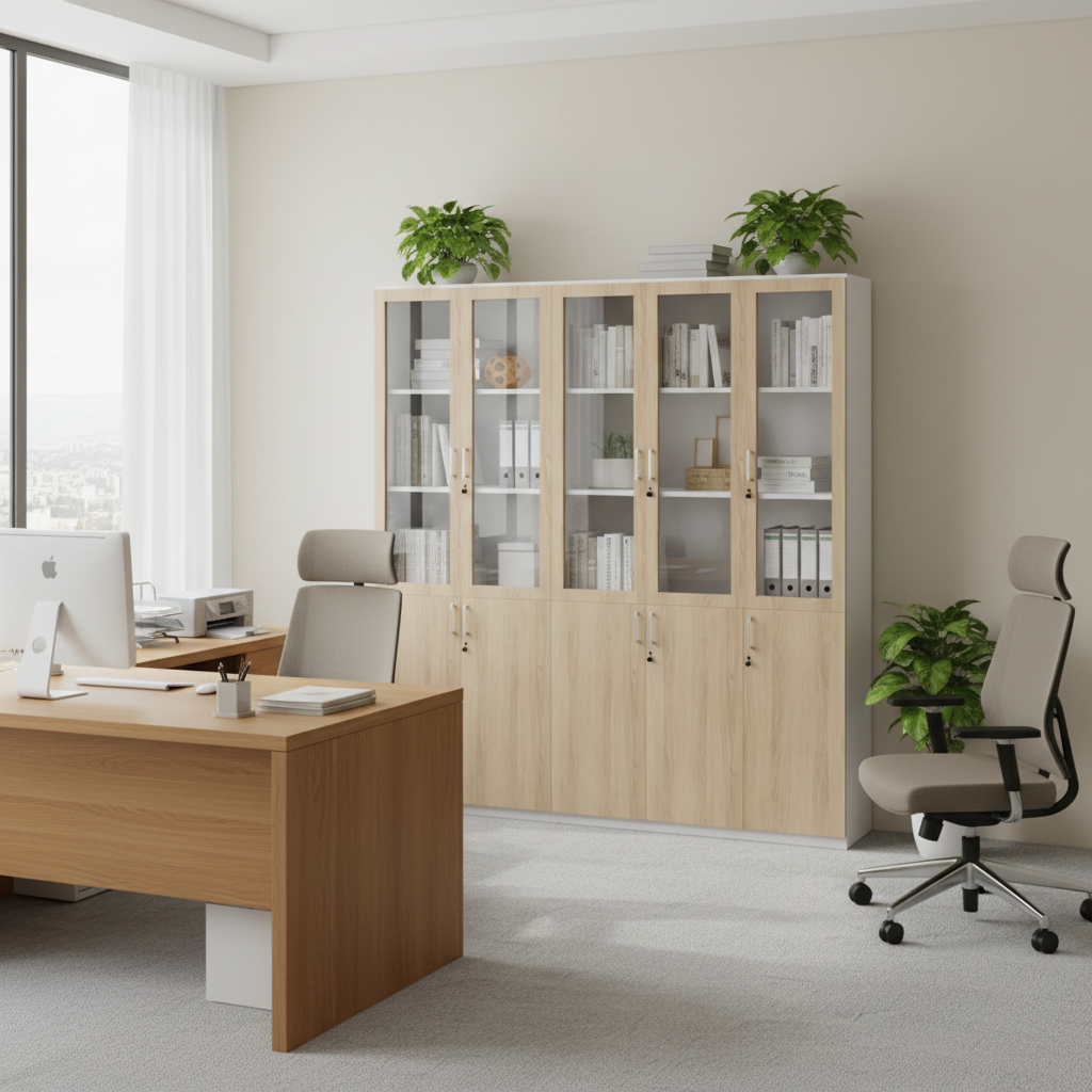 RADAR Color Full Height Ten-Door Glass Cabinet